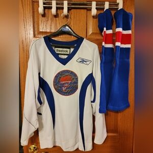 Reebok White and Blue Hockey Set CHRISTIAN (Miracle on Ice)